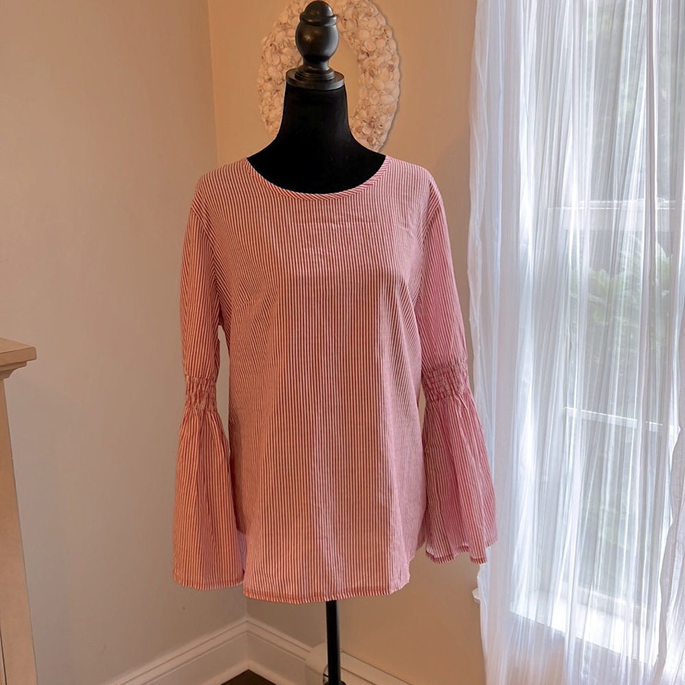 Solitaire Trumpet Sleeve Tunic | Large